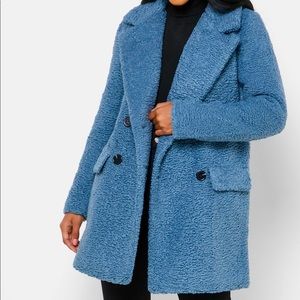 Forever 21 blue teddy coat in size Medium